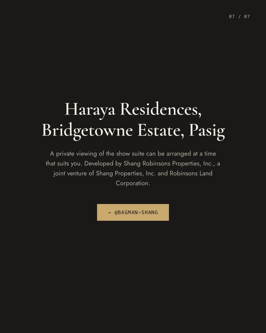Slide 7: Haraya Residences, Bridgetowne Estate, Pasig