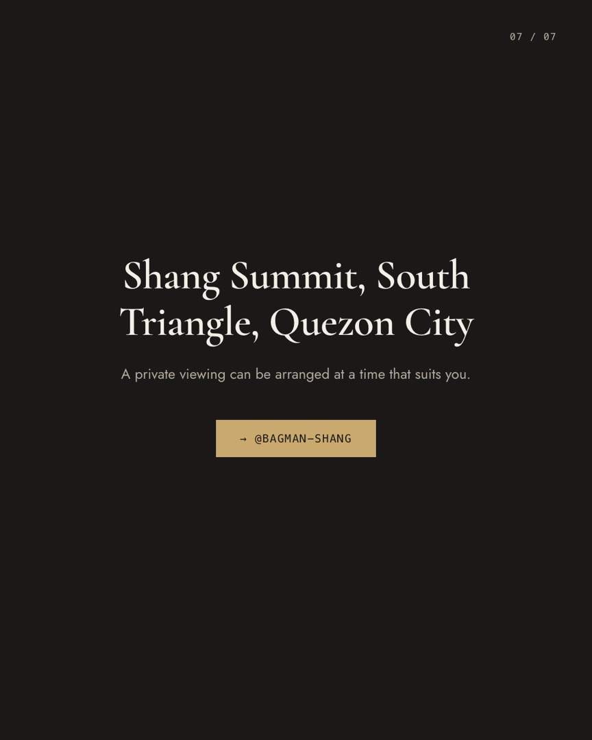 Slide 7: Shang Summit, South Triangle, Quezon City
